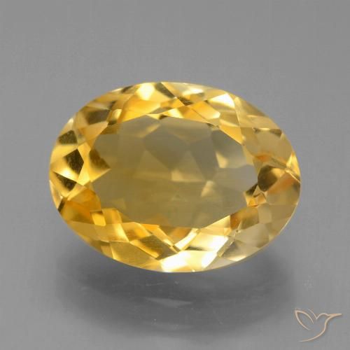 3.93ct Natural Dorado claro Citrino, Ovalada, VVS-VS