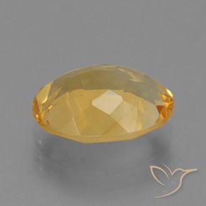Citrino Dorado claro natural de 3.93 ct, Ovalada, VVS-VS