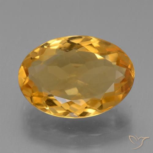 4.91ct Natural Dorado naranja intenso Citrino, Ovalada, VVS