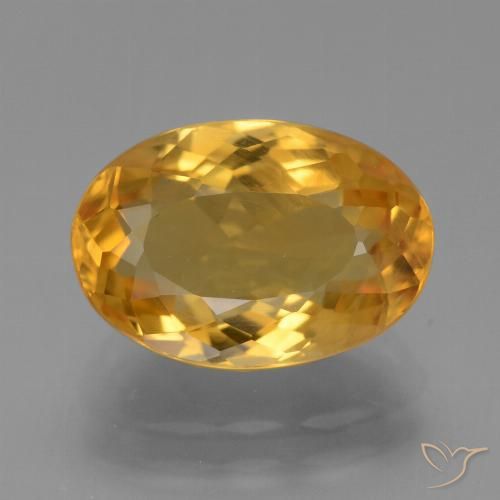 3.95ct Natural Dorado naranja oscuro Citrino, Ovalada, VS