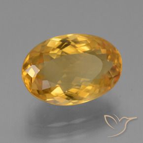 Citrino Dorado naranja oscuro natural de 3.95 ct, Ovalada, VS