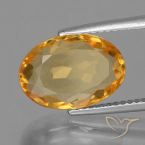 Citrino Naranja oscuro natural de 4.64 ct, Ovalada, VS