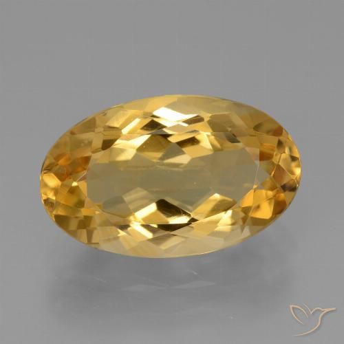 3.73ct Natural Naranja dorado intenso Citrino, Ovalada, VVS-VS