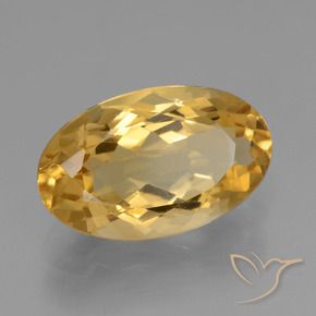 Citrino Naranja dorado intenso natural de 3.73 ct, Ovalada, VVS-VS