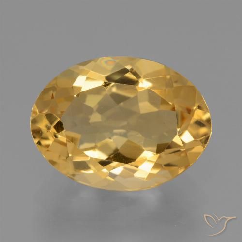 3.63ct Natural Dorado-naranja claro Citrino, Ovalada, VVS