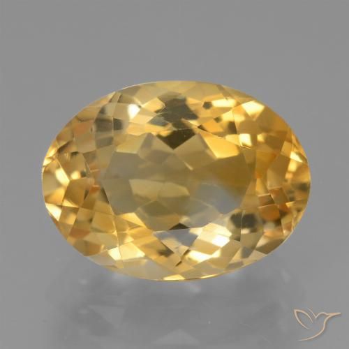 4.56ct Natural Dorado oscuro medio Citrino, Ovalada, VVS