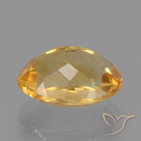 Citrino Dorado oscuro medio natural de 4.56 ct, Ovalada, VVS
