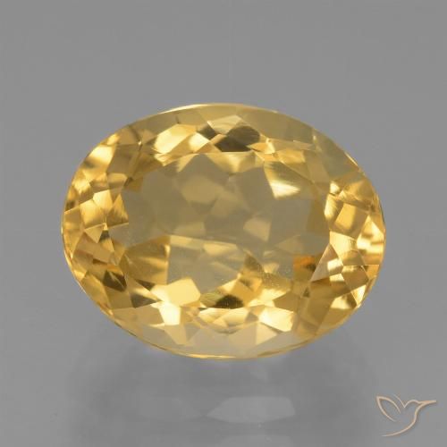 4.21ct Natural Dorado medio Citrino, Ovalada, VS