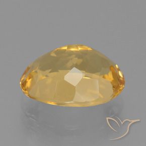 Citrino Dorado medio natural de 4.21 ct, Ovalada, VS