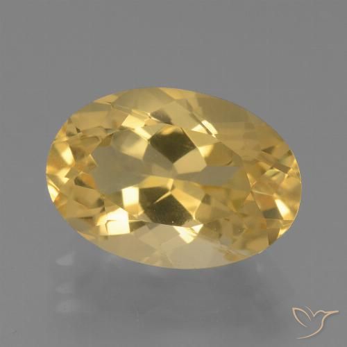 4.46ct Natural Dorado medio Citrino, Ovalada, VVS