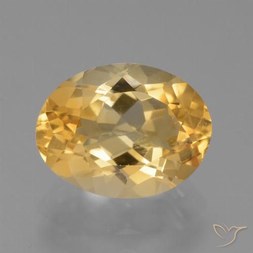 4.26ct Natural Dorado-naranja claro Citrino, Ovalada, VS