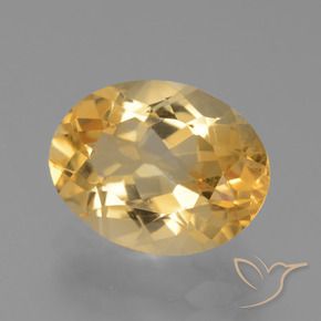 Citrino Dorado-naranja claro natural de 4.26 ct, Ovalada, VS