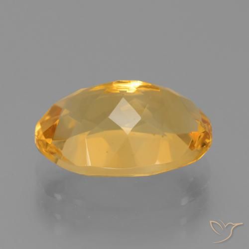 Citrino Dorado naranja claro medio natural de 4.10 ct, Ovalada, VVS