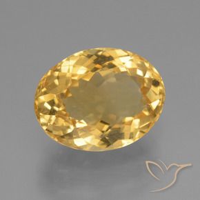 Citrino Dorado oscuro medio natural de 6.03 ct, Ovalada, VVS