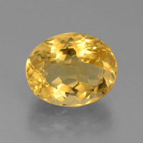 Citrino dorado natural de 5,95 ct, corte óvalo, VVS