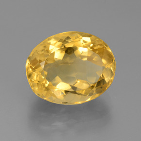 Citrino dorado natural de 5,95 ct, corte óvalo, VVS