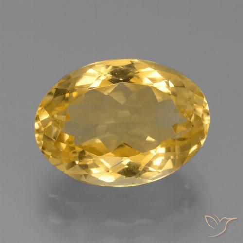 6.54ct Natural Dorado medio Citrino, Ovalada, VVS