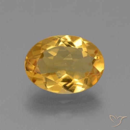2.34ct Natural Dorado oscuro Citrino, Ovalada, VVS-VS