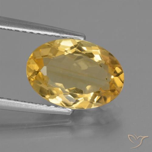 2.63ct Natural Dorado claro Citrino, Ovalada, VVS