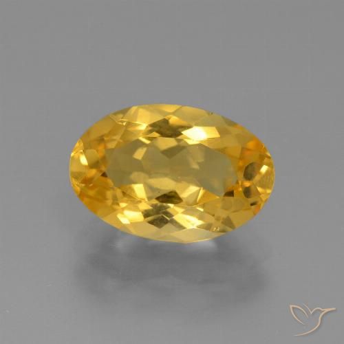 2.21ct Natural Naranja dorado intenso Citrino, Ovalada, VVS