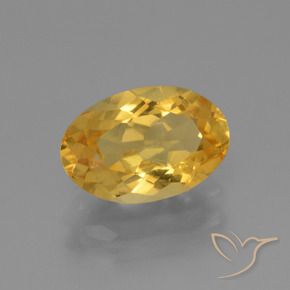 Citrino Naranja dorado intenso natural de 2.21 ct, Ovalada, VVS