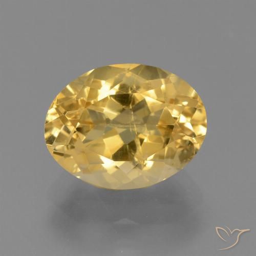 3.51ct Natural Dorado medio Citrino, Ovalada, VS