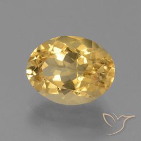 Citrino Dorado medio natural de 3.51 ct, Ovalada, VS