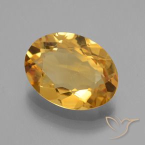 Citrino Dorado oscuro natural de 3.18 ct, Ovalada, VVS-VS