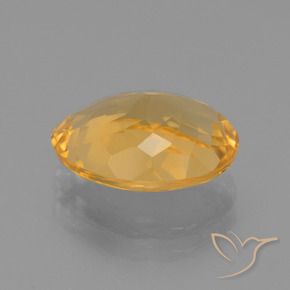 Citrino Naranja dorado intenso natural de 3.45 ct, Ovalada, VVS