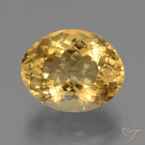 6.89ct Natural Dorado claro Citrino, Ovalada, VVS