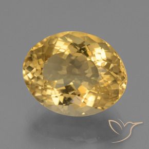Citrino Dorado claro natural de 6.89 ct, Ovalada, VVS