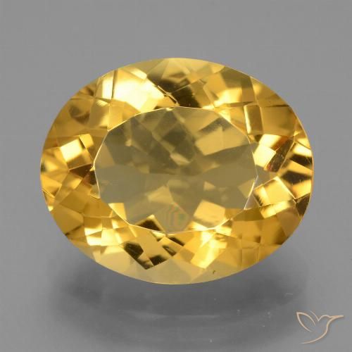 Citrino Dorado natural de 8.13 ct, Corte Óvalo, VVS-VS