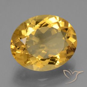 Citrino Dorado natural de 8.13 ct, Corte Óvalo, VVS-VS