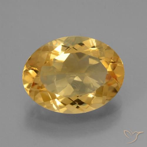 4.90ct Natural Dorado oscuro medio Citrino, Ovalada, VVS
