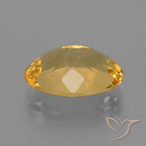 Citrino Dorado oscuro medio natural de 4.90 ct, Ovalada, VVS