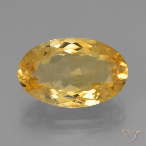 5.44ct Natural Naranja dorado intenso Citrino, Ovalada, VVS