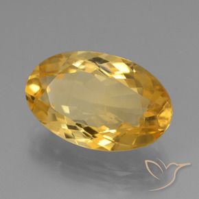 Citrino Naranja dorado intenso natural de 5.44 ct, Ovalada, VVS