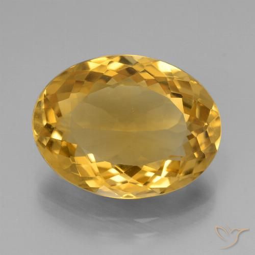 6.40ct Natural Dorado oscuro Citrino, Ovalada, VS