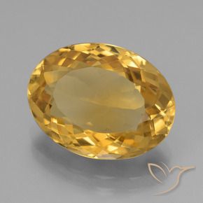 Citrino Dorado oscuro natural de 6.40 ct, Ovalada, VS