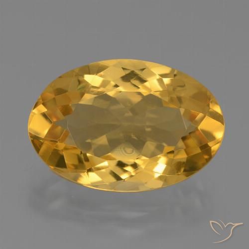 6.22ct Natural Naranja dorado intenso Citrino, Ovalada, VVS