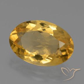 Citrino Naranja dorado intenso natural de 6.22 ct, Ovalada, VVS