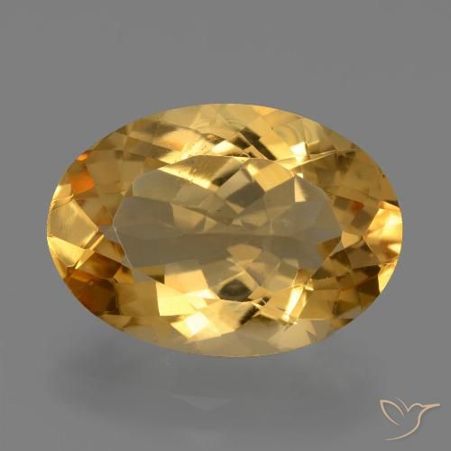6.30ct Natural Dorado oscuro medio Citrino, Ovalada, VVS