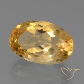 Citrino Dorado oscuro natural de 6.29 ct, Ovalada, VS-SI
