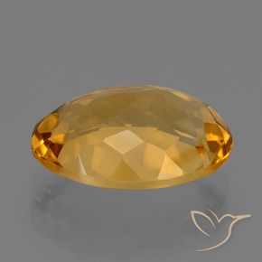 Citrino Naranja dorado intenso natural de 5.53 ct, Ovalada, VVS
