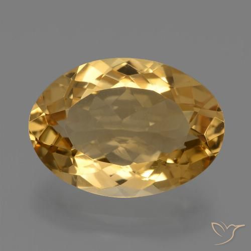 6.08ct Natural Naranja dorado intenso Citrino, Ovalada, VVS