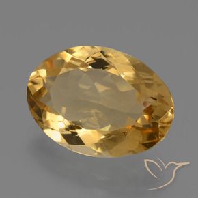 Citrino Naranja dorado intenso natural de 6.08 ct, Ovalada, VVS