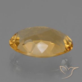 Citrino Naranja dorado intenso natural de 6.08 ct, Ovalada, VVS