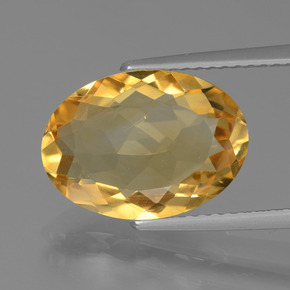 Citrino dorado natural de 4,40 ct, corte óvalo, VVS