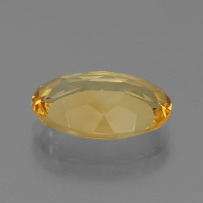 Citrino dorado natural de 4,40 ct, corte óvalo, VVS