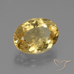 Citrino Dorado natural de 4.00 ct, Ovalada, VVS-VS